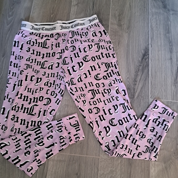 JUICY COUTURE sleepwear PJ lounge PANTS Mauve pink JC comfy casual SM - Picture 1 of 6